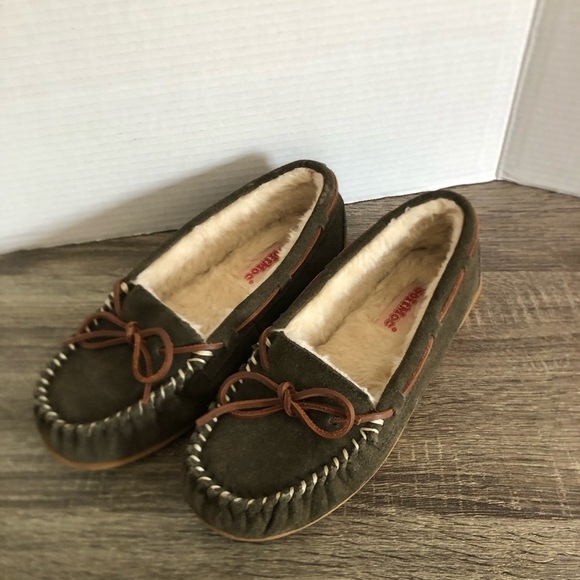 Softmoc Leather Moccasin Slippers - Picture 1 of 8